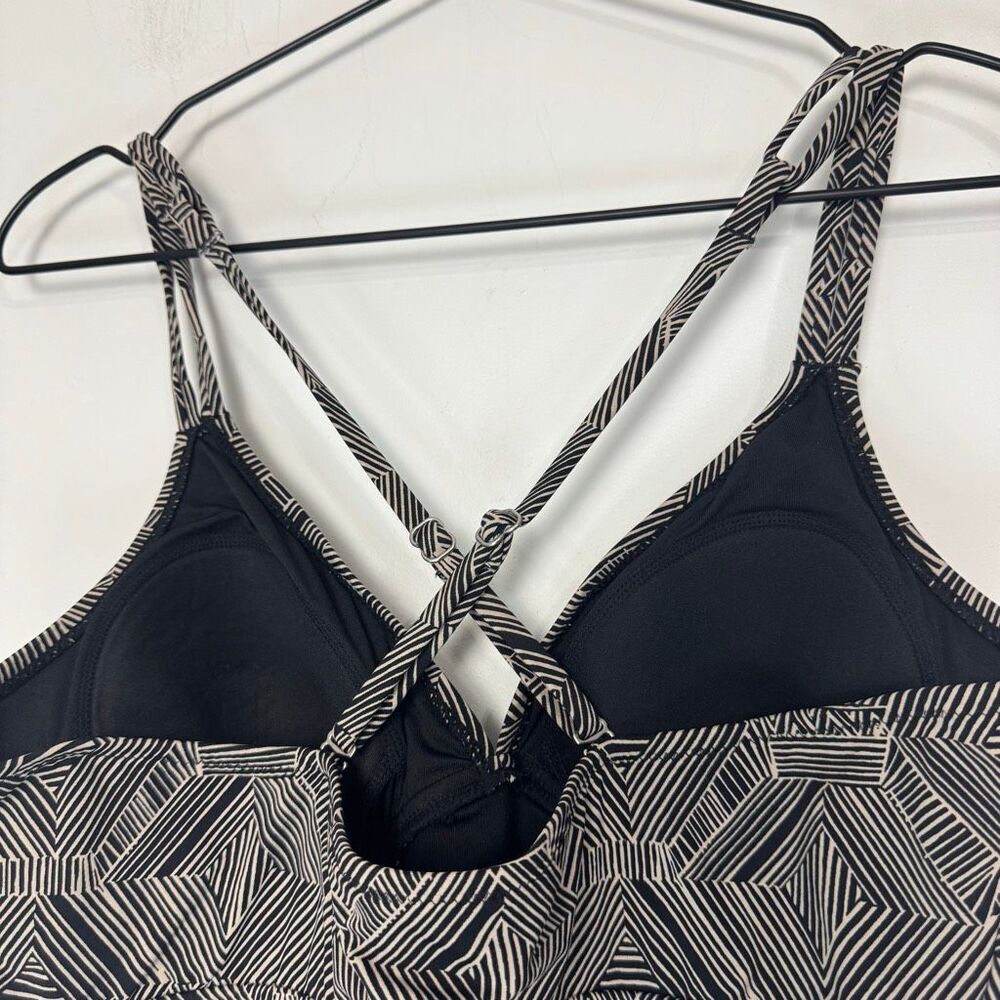 Garnet Hill Geometric Print Tankini Top 14 - Picture 4 of 6